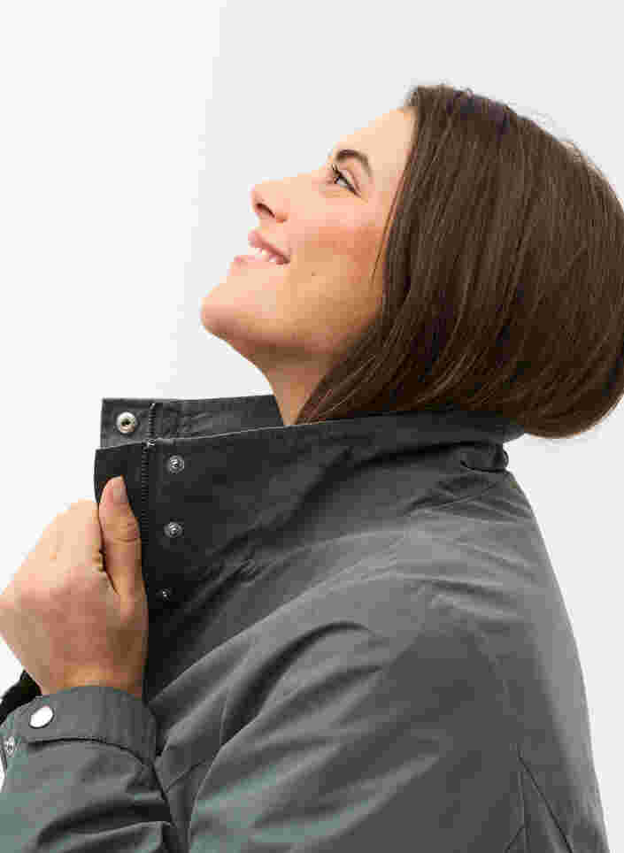 Jacket with 2-way zip and button fastening, Greige, Model image number 2