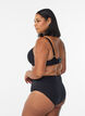 Bikini top with underwire and draping, Black, Model image number 2