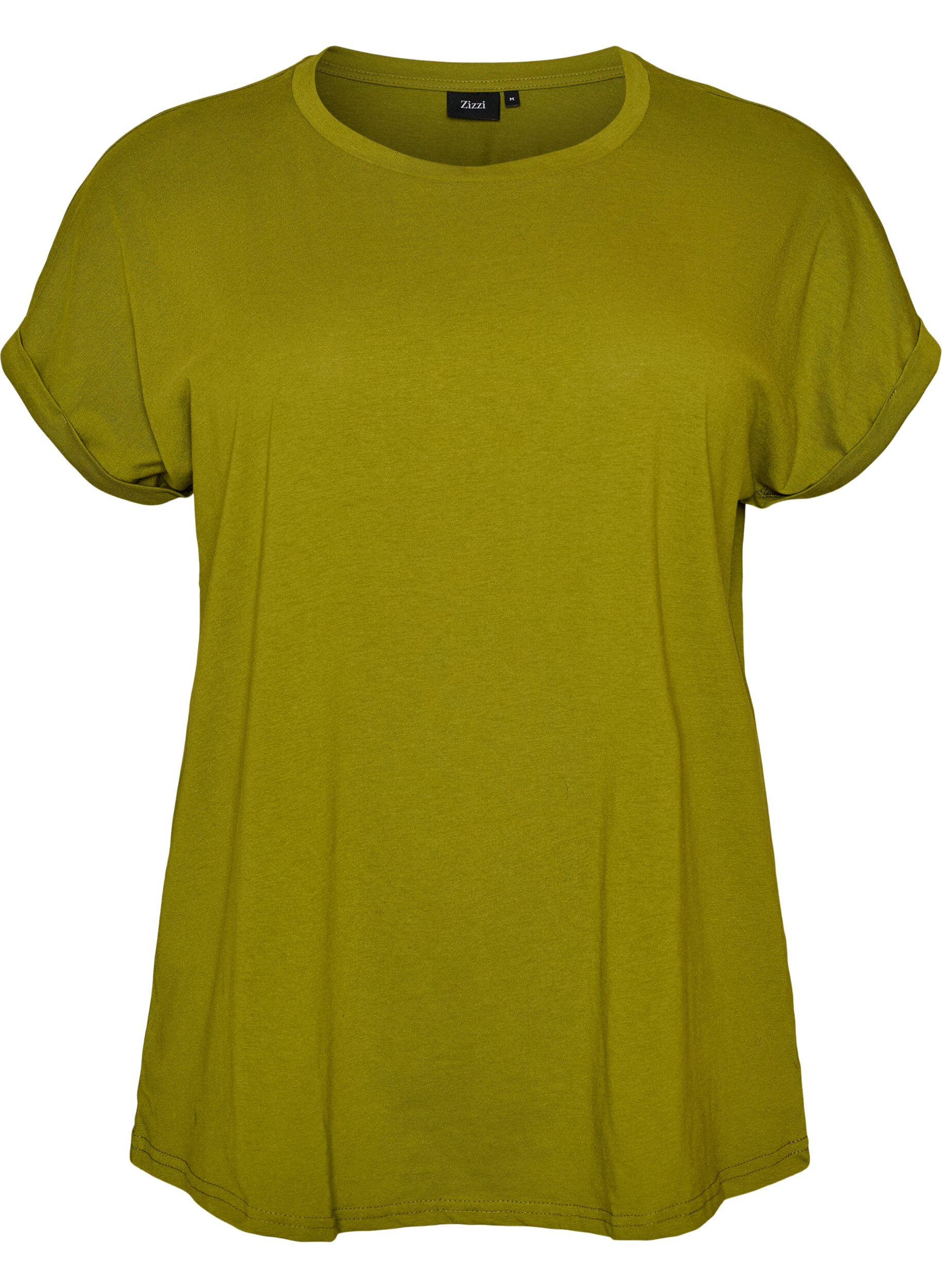ZizzifashionShort sleeved cotton blend t-shirt, Green, Packshot image number 0
