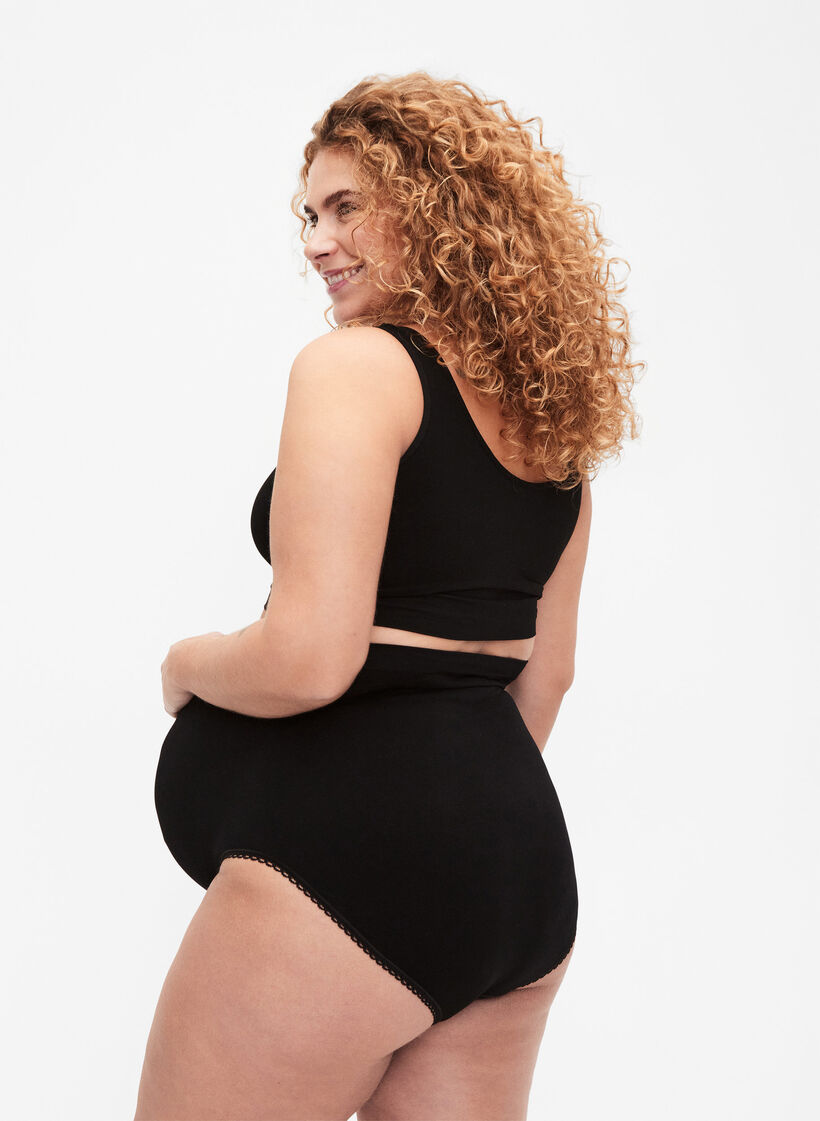 Seamless maternity panties, Black, Model image number 1