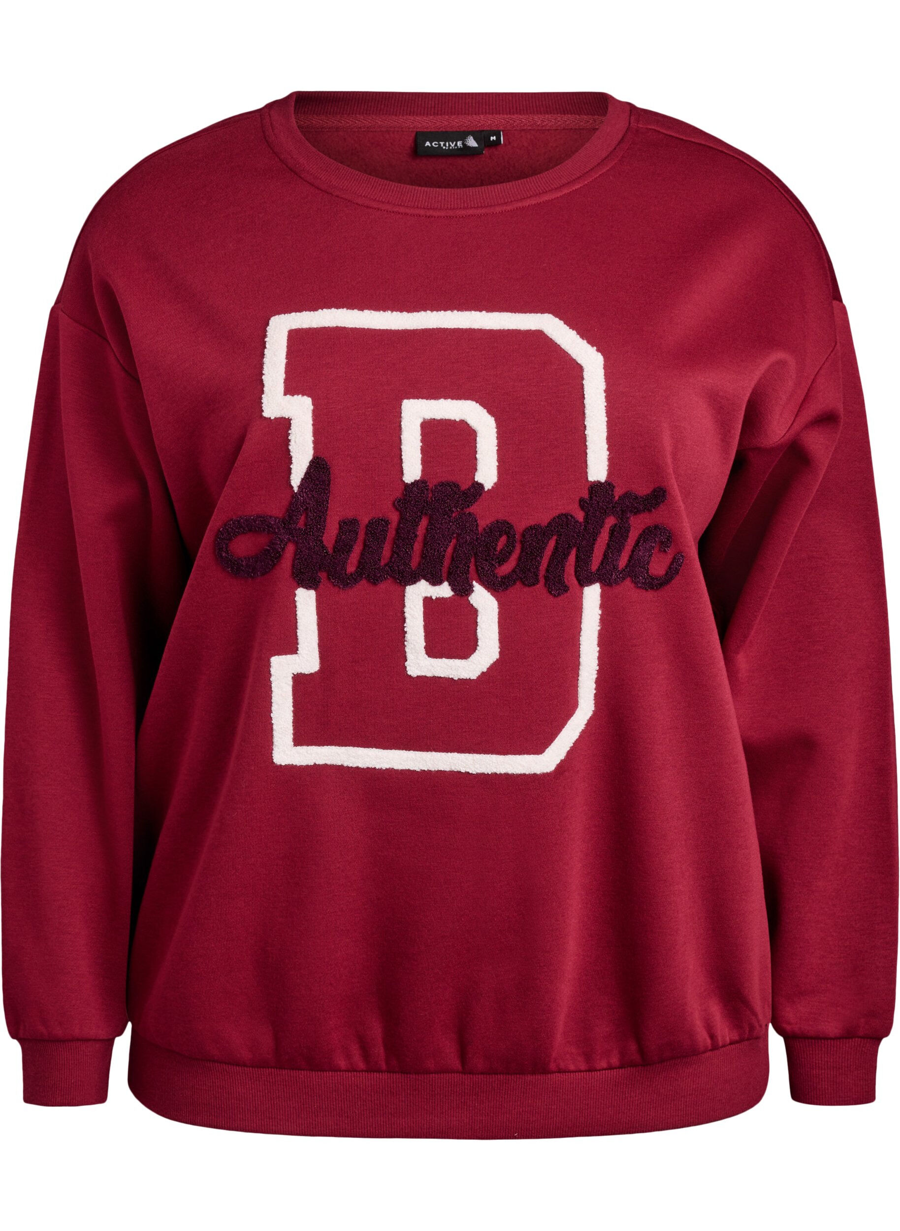 Sweatshirt with terry text