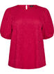 Blouse with texture and short sleeves, Pink, Packshot image number 0