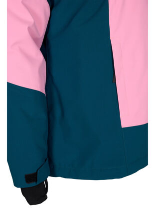 Ski jacket with detachable hood, Sea Pink Comb, Packshot image number 3