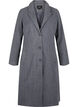 Long wool coat with pockets, Dark Grey Melange, Packshot image number 0
