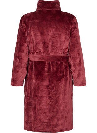 Dressing gown with zip and pockets, Rose, Packshot image number 1