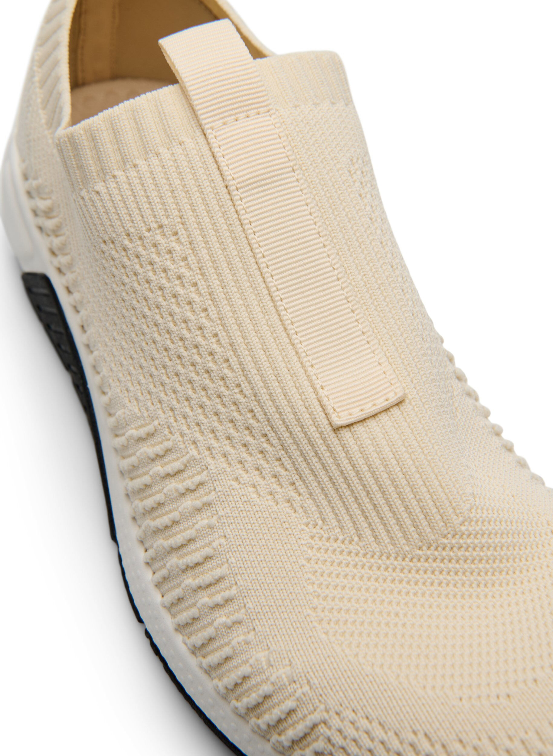 Zizzifashion Sneakers in stretchy knit material, Beige, Packshot image number 3