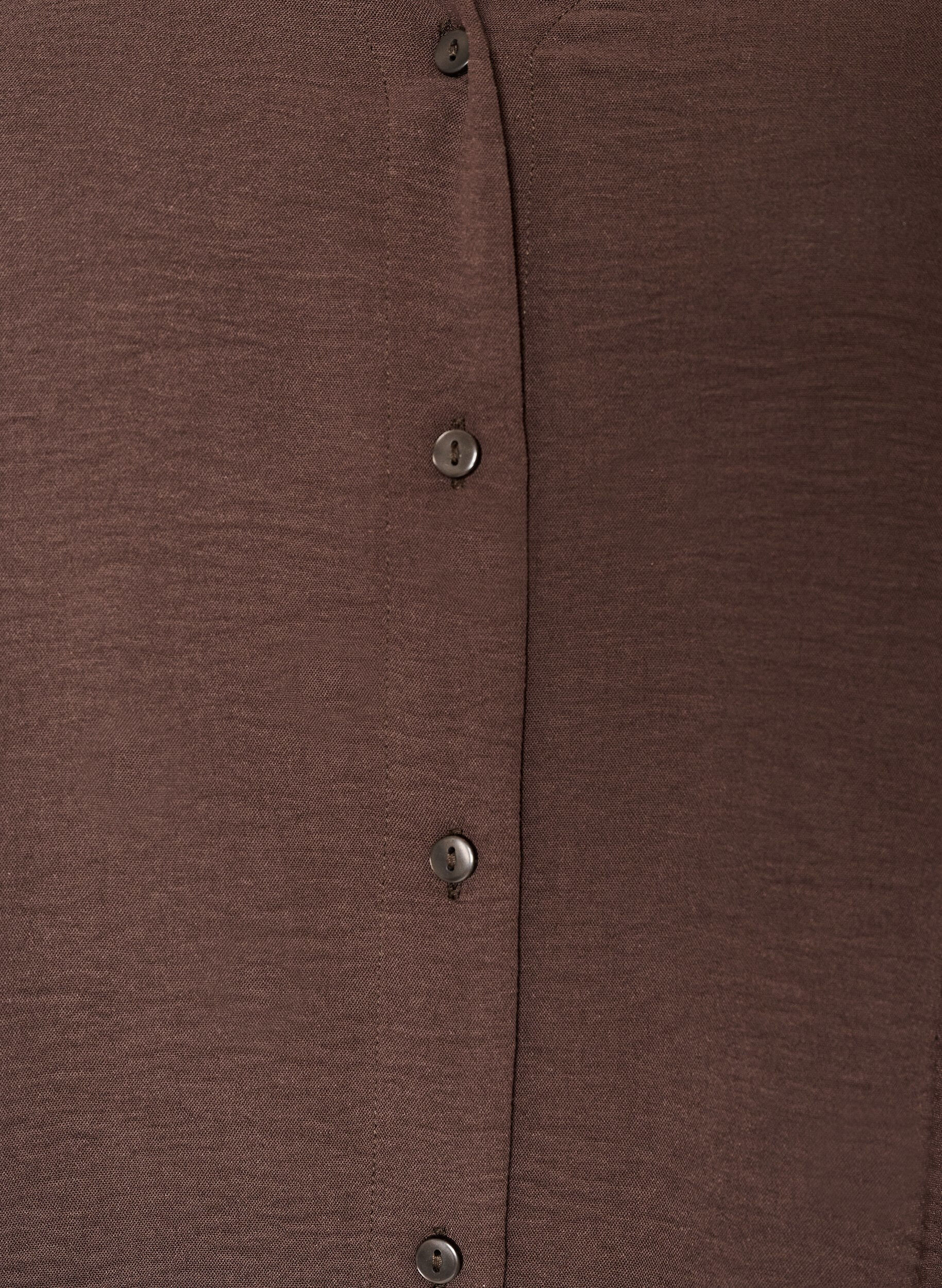 ZizzifashionShirt blouse with V-neck and 3/4 sleeves, Brown, Packshot image number 2