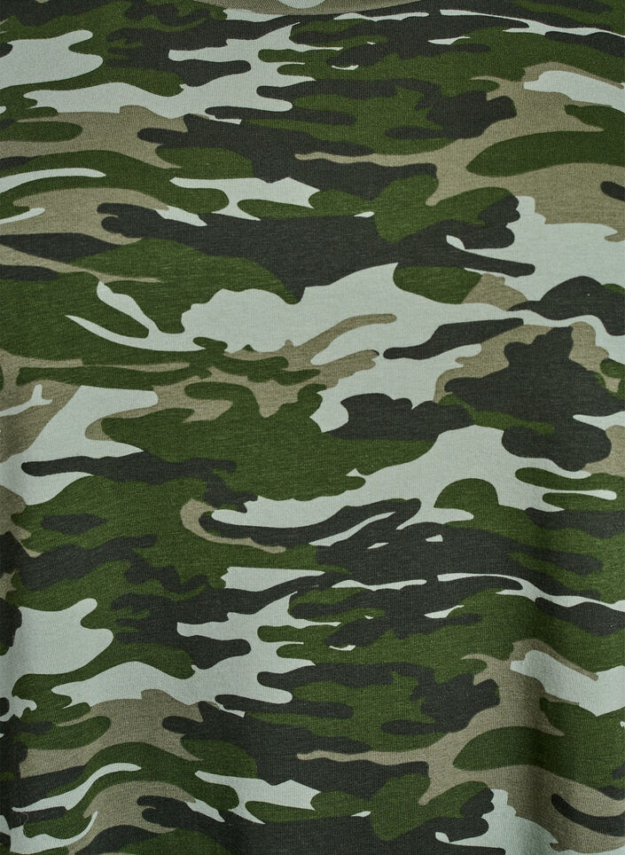 Short T-shirt dress in cotton jersey, Green, Packshot image number 2