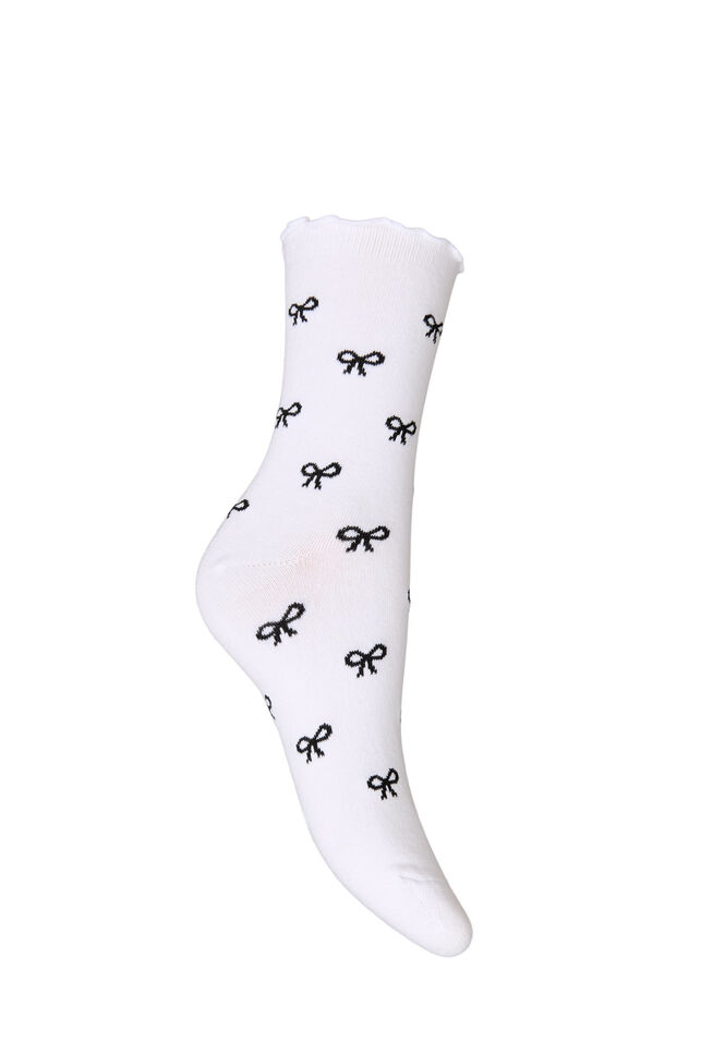 Cotton socks with patterns, White, Packshot image number 1