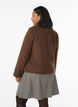 Short jacket with collar and fabric-covered buttons, Brown, Model image number 2
