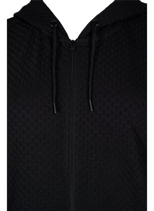 Structured sporty cardigan with zip, Black, Packshot image number 2