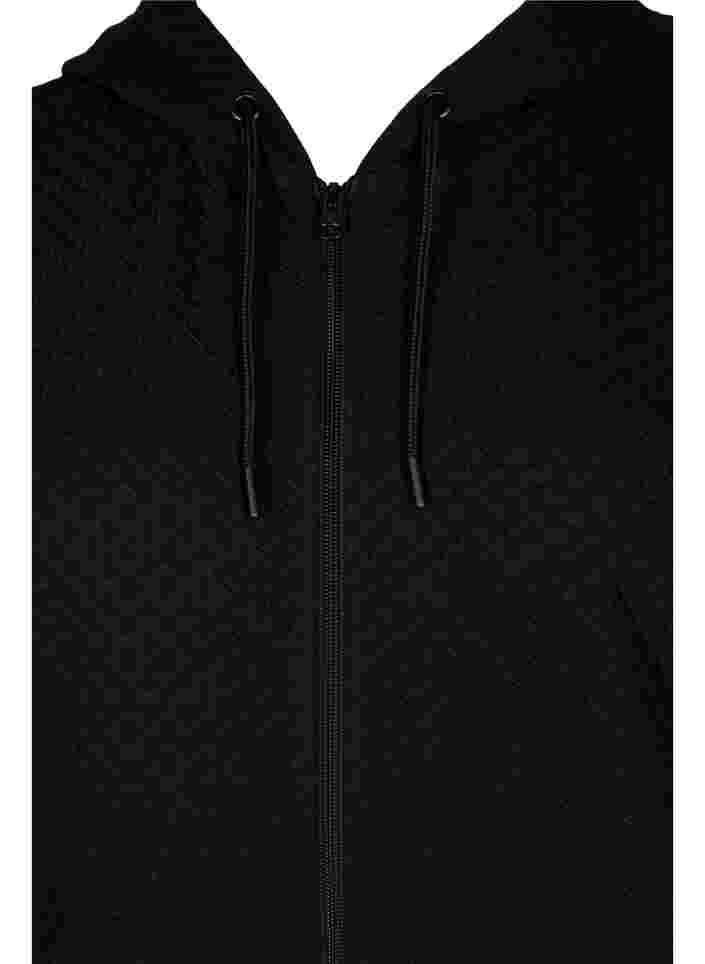 Structured sporty cardigan with zip, Black, Packshot image number 2