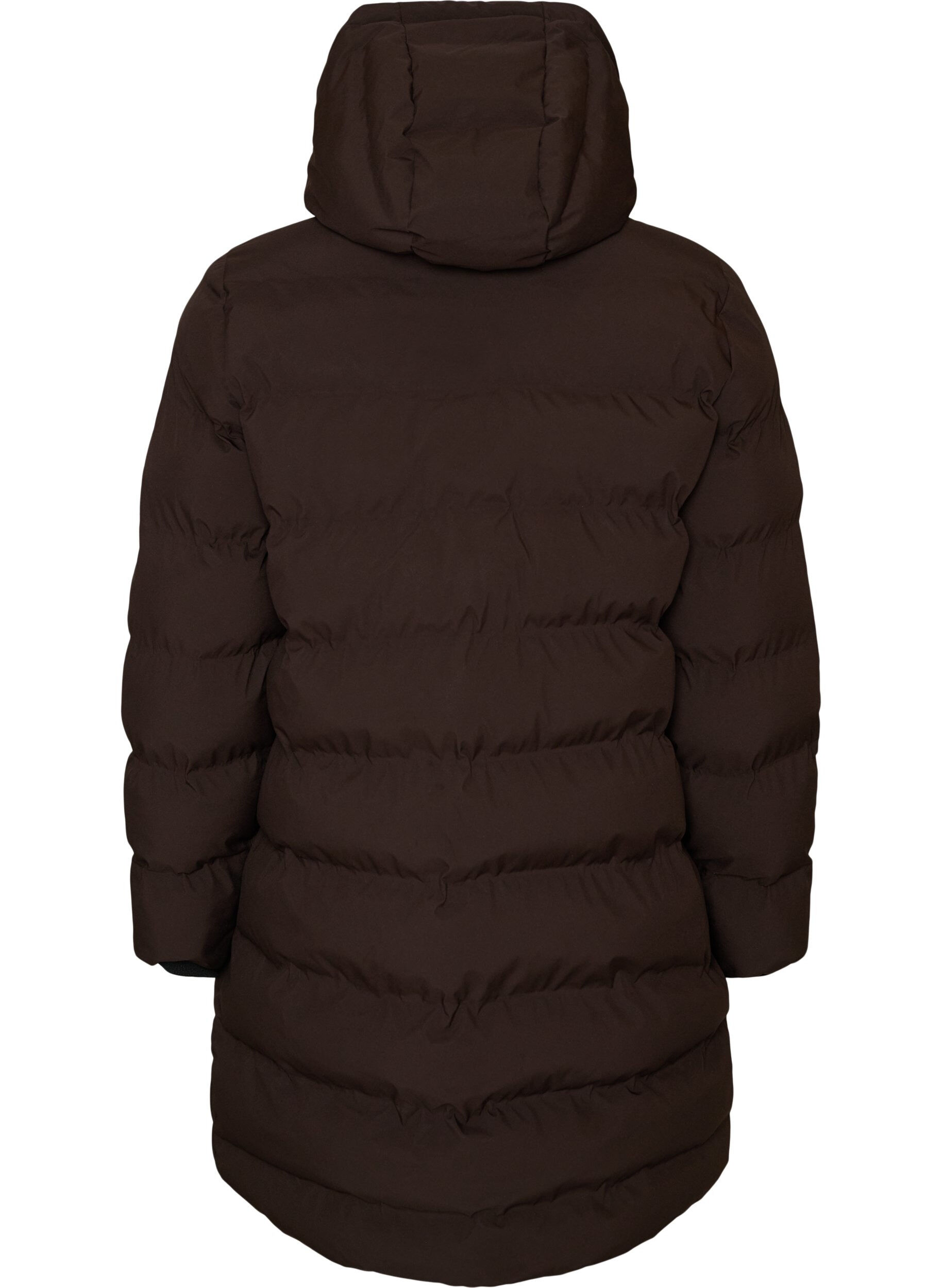 ZizzifashionPuffer coat with hood and pockets, Brown, Packshot image number 1