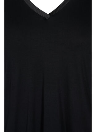 Viscose pyjama top, Black, Packshot image number 2