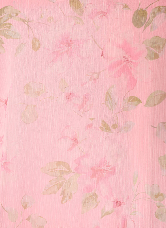 Chiffon blouse with floral print and long sleeves, Rose, Packshot image number 2