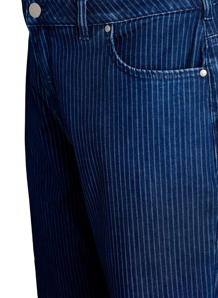 Pinstriped Kiana jeans with straight fit, Blue, Packshot image number 2