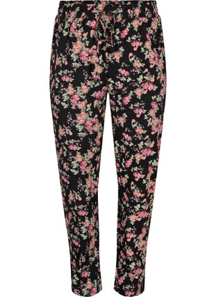 Pyjama bottoms , Black Pink Oran Flow, Packshot image number 0