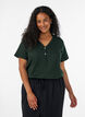 T-shirt with button detail, Green, Model image number 0