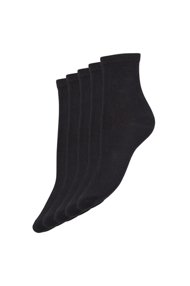 5-pack basic socks, Black, Packshot image number 0