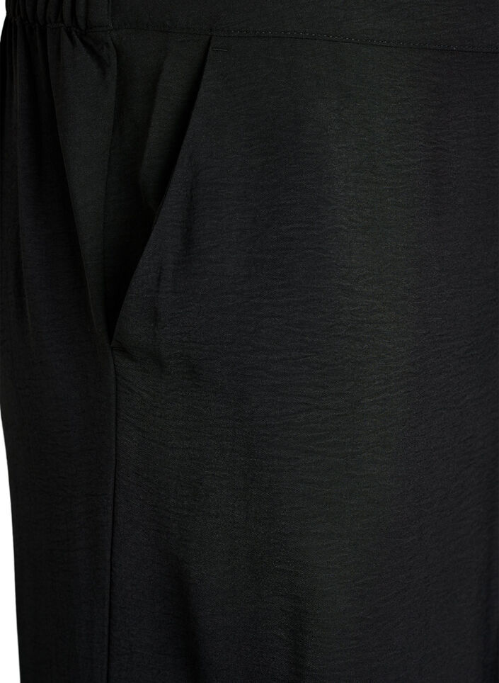 High-waisted culottes with an elasticated back, Black, Packshot image number 2