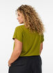 Short sleeved cotton blend t-shirt, Green, Model image number 2