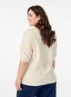 Knitted blouse with openwork pattern and short sleeves, Birch Mel., Model image number 1