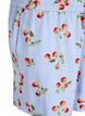 Cotton shorts with a tomato print and high waist, Light Blue, Packshot image number 2