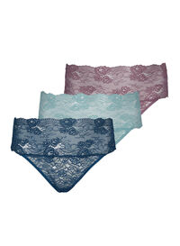 3 pack lace thong with high waist