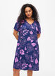 FLASH - V-neck dress with floral print, Medieval Blue Flower, Model image number 0