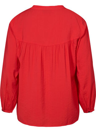 Long-sleeved top in viscose blend, Fiery Red, Packshot image number 1