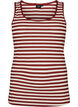 Striped tank top with a rib structure, Red, Packshot image number 0