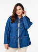 Denim jacket with tie fastening and pockets, Blue Denim, Model image number 0