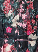 Floral midi dress with woven texture and tie-belt, Black, Packshot image number 2