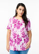 T-shirt with floral print, Pink, Model image number 0