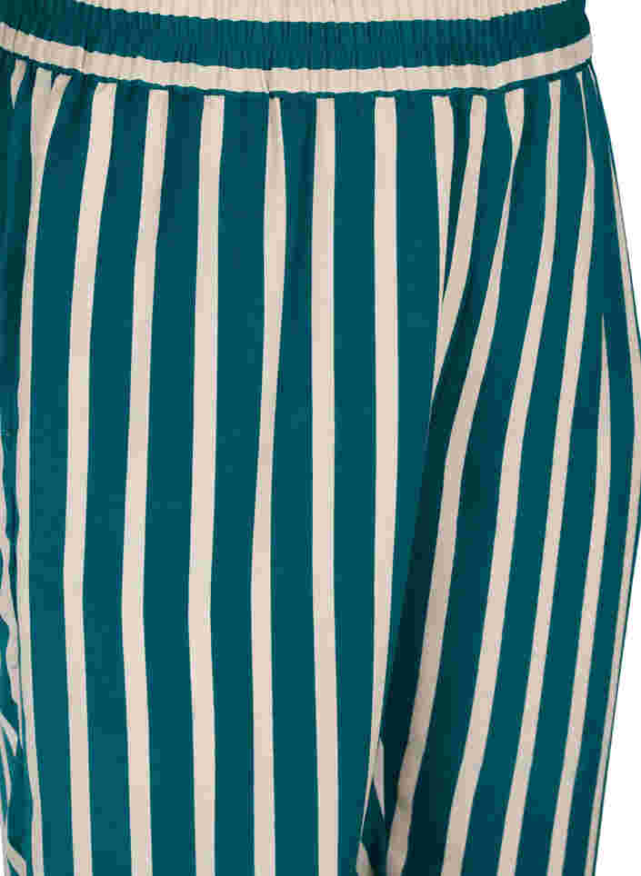 Loose-fitting striped trousers, Green Stripe, Packshot image number 2