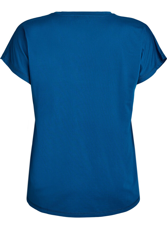 Solid-coloured training T-shirt, Blue, Packshot image number 1