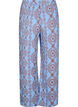 Loose trousers in patterned cotton muslin, Light Blue, Packshot image number 1