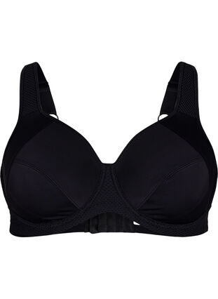 CORE, HIGH SUPPORT WIRE BRA - Sports bra with wire, Black, Packshot image number 0