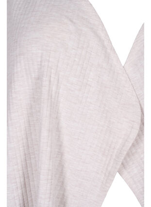 Melange cardigan with ribbed structure, Natural Mélange, Packshot image number 2