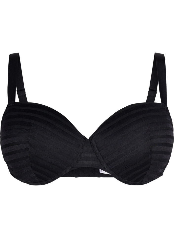 Padded bra with underwire, Black, Packshot image number 0