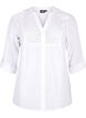 FLASH - Shirt with crochet detail, Bright White, Packshot image number 0