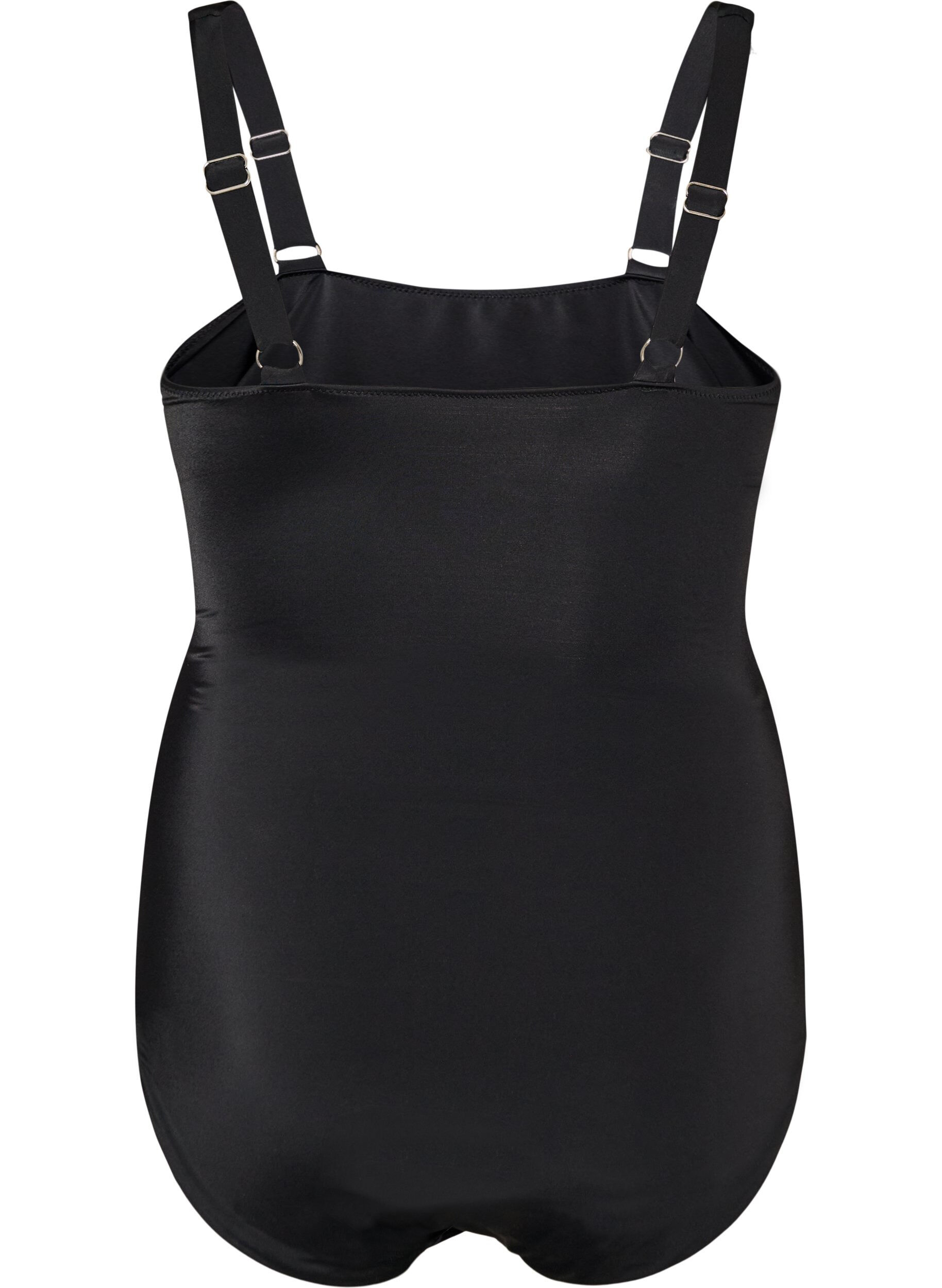 ZizzifashionSwimsuit with a draped cross detail, Black, Packshot image number 1