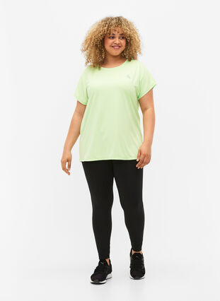 Short-sleeved workout t-shirt, Paradise Green, Model image number 2