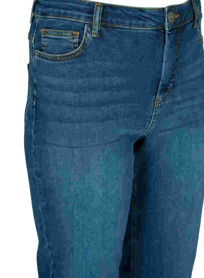 High waist Gemma jeans with push up, Blue denim, Packshot image number 2