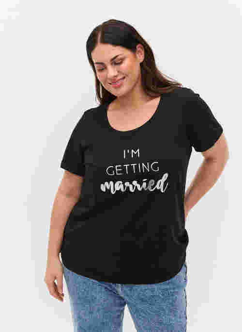 Bride t-shirt with print