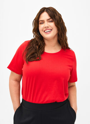 FLASH - T-shirt with round neck, High Risk Red, Model image number 0