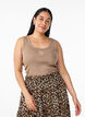 Fitted top with motif, Brown, Model image number 0