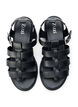Wide fit leather sandal, Black, Packshot image number 2