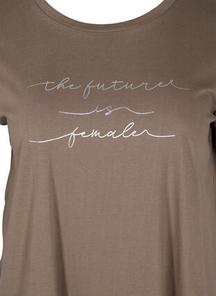 Oversize sleep T-shirt in organic cotton, Falcon Text, Packshot image number 2