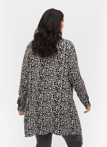 Viscose tunic with print, Ditsy AOP, Model image number 1